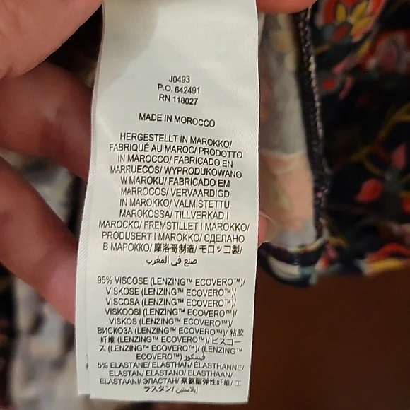 BODEN | Abigail Long Sleeve Navy Jersey Midi Dress Floral Print Pockets - 8 Long - Picture 10 of 11